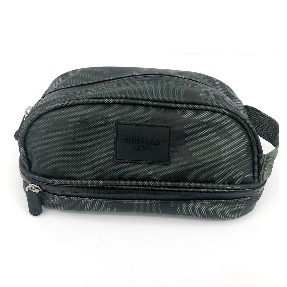DUCHAMP Men's Tech Friendly Travel Kit Bag Olive Camouflage Waterproof NWOT